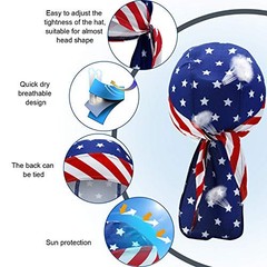 Skull Caps Dew Rag Sweat Wicking Beanie Helmet Liner Hats 3 Pcs Cycling