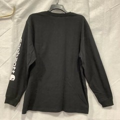 Carhartt Mens TK0231 Black Loose Fit Long Sleeves Logo Graphic T Shirt Size XL