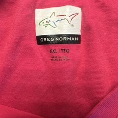 Greg Norman Mens XXL Long Sleeve Shark Logo Performance Crewneck T-Shirt Pink
