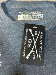 Brand New Grunt Style Men’s T Shirt Size XL Blue/Gray – American Flag – USA 250