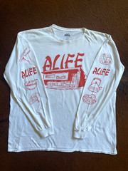 Alife Chinese Restaurant White Red Graphic Long Sleeve T-Shirt XXL – Well Worn