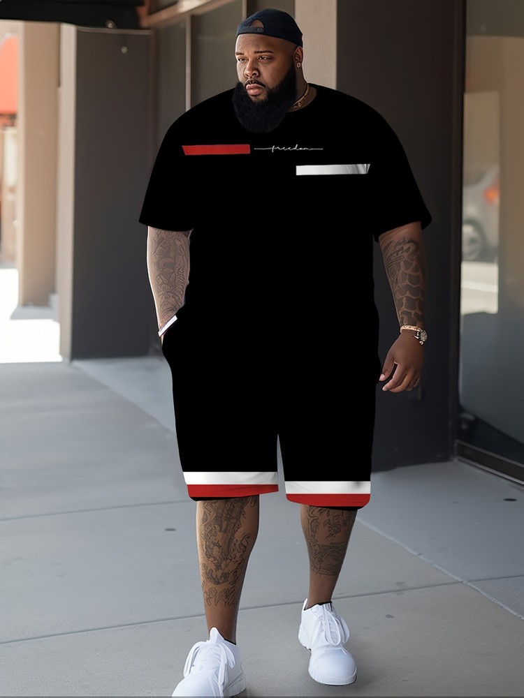 Men’S 2Pcss Summer Outfit, Shorts Set, Short Sleeve T-Shirt And Shorts, 2Pcss Su