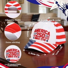American Flag Hat Baseball Cap for Men Boys, Adjustable Patriotic Hat, Father…