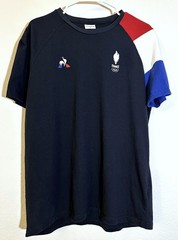Le Coq Sportif France 2024 Olympic Logo Shirt Men’s Size XL Navy Blue Red White