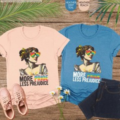 Vintage Pride Graphic Tee More Pride Less Prejudice Shirt Retro Aesthetic Appare