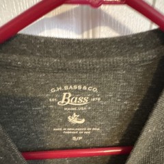 G.H. Bass & Co. Men’s Dark Gray Knit Long Sleeve Henley Button T-Shirt Size S