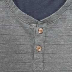 Marine Layer Shirt Mens Medium Green Double Knit Henley Long Sleeve Casual Tee