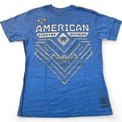 New Men’s American Fighter Premium Athletic MMA Blue T-Shirt XS-4XL