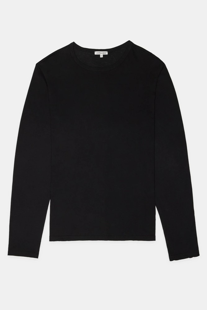 Cotton Citizen Jet Black Supima Cotton Crewneck T-Shirt XL