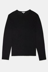 Cotton Citizen Jet Black Supima Cotton Crewneck T-Shirt XL