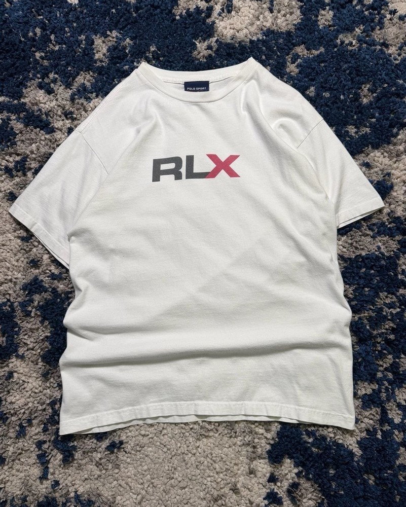 Vintage Polo Sport RLX Logo T-Shirt Made in USA White Graphic Tee