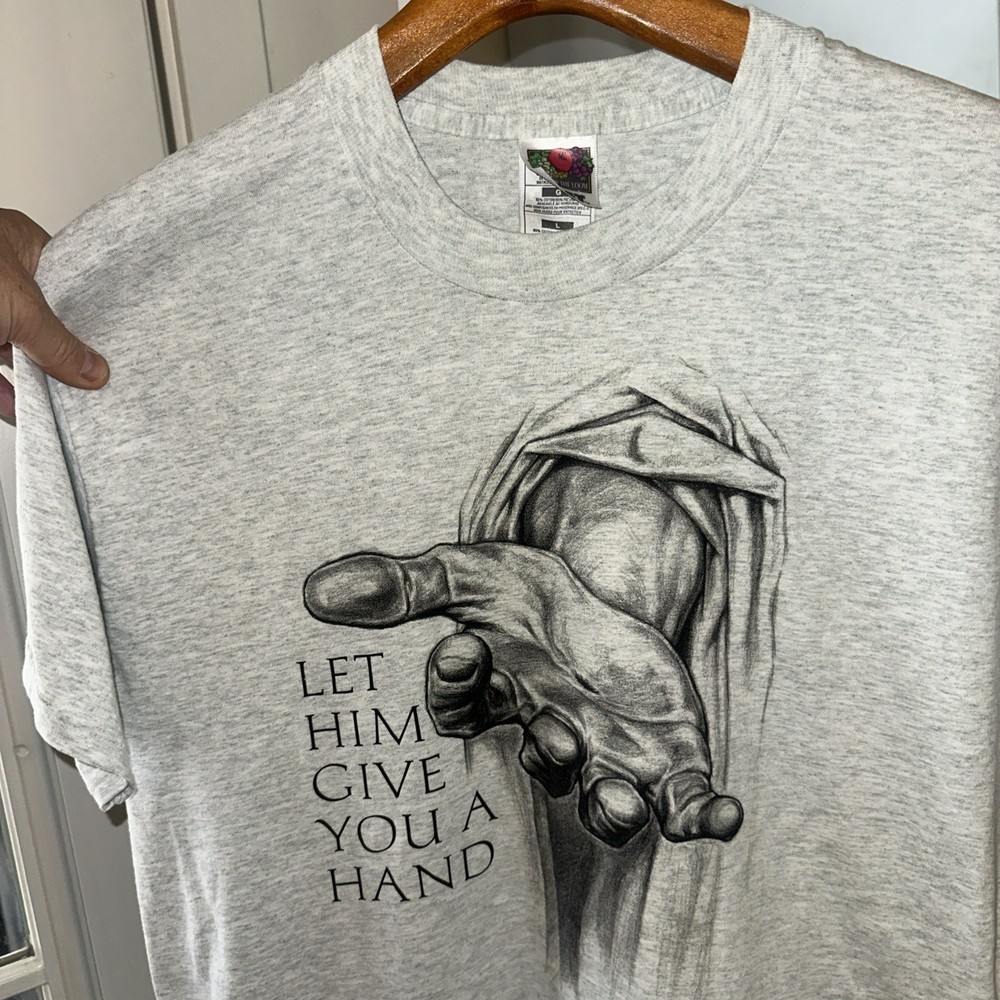 1990’s Jesus – God – Religious Vintage Tee Shirt – Large – 21×28