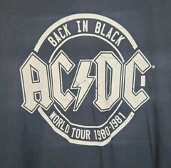 NWT AC/DC World Tour Band T-shirt Black Size Medium