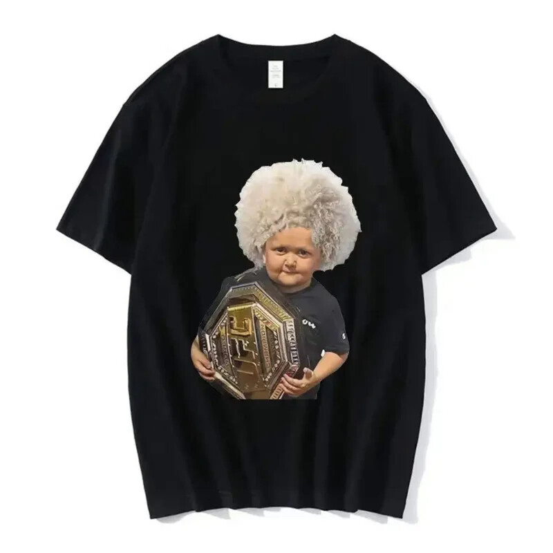 Funny Men T-shirt Russia Hasbulla Magomedov Hasbula Burgir Graphic Printed Tshir