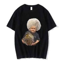 Funny Men T-shirt Russia Hasbulla Magomedov Hasbula Burgir Graphic Printed Tshir