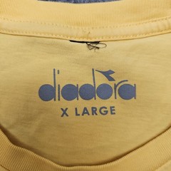 Diadora Running Cropped T-shirt Adult X-large Gold Yellow Griffing Logo