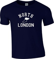 North London Retro Track T-Shirt – Running, College, Souvenir, Various Colours
