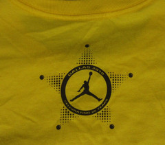 2010 Nike Air Jordan 25th Anniversary T Shirt Mens XL Yellow Jumpman Dallas READ