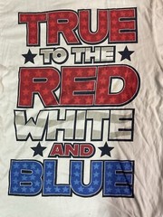 True To The Red Whites And Blue Shirt Patriotic Star And Stripes ✅ Tshirt Size M