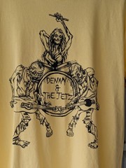 Vintage Denny & The Jetz Tee Medium Yellow Zombie Band Tee 2013 Y2K horror goth