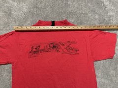 Vintage 80s Ralph Steadman T Shirt Mens L Red USA Single Stitch Gonzo RARE