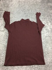 John Ashfort Mock Neck Shirt Mens Size Large Dark Red / Brown Stretch