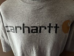 CARHARTT T-Shirt Grey Short Sleeve, Loose Fit Up To 48” Chest Large