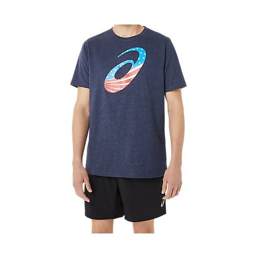 ASICS Men’s Short Sleeve Tee T-Shirt Size Small American Flag New