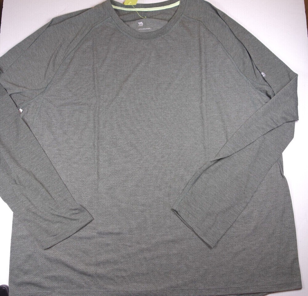 ALL IN MOTION Men’s Olive Green Long Sleeve Running T-Shirt NEW 2XL XXL