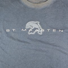 St Maarten Dolphin T-Shirt Men’s Size XL Blue Tropical Tees Sea Aquatic Vacation