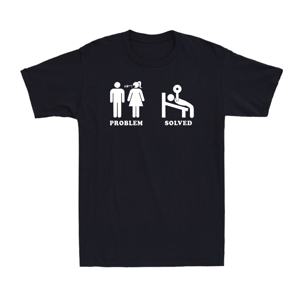 Problem Solved The Way Men Gym Training Weights Funny Gift Men’s T-Shirt