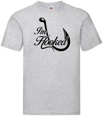 Fishing I’m Hooked Funny Humour Novelty T Shirt Various Colours And Sizes