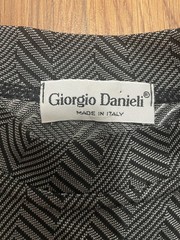 Giorgio Danieli Shirt Mens Extra Large Made In Italy Wavy Knit Geometric