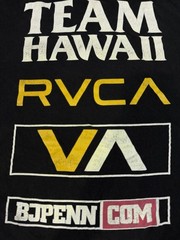 RVCA x BJ Penn RARE T Shirt Mens Size XL Team Hawaii Just Scrap MMA UFC Black