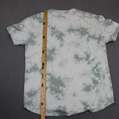 BYLT Shirt Mens XL Green White Cloud Dye Tee Short Sleeve Stretch Casual Soft