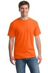 Hi Vis Safety Shirts Orange Green Mix Color 5.3 oz GILDAN Cotton Pack of 9