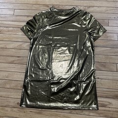 ASOS Shiny Gold Shirt Adult S Metallic Bright Shiny Disco 1970s NY Club Scene