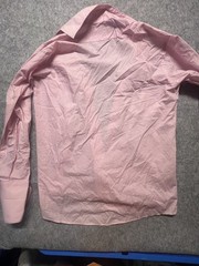 STACY ADAMS Mens 16.5 34-35 Sleeve Adjustable Collar Dress Shirt Pink