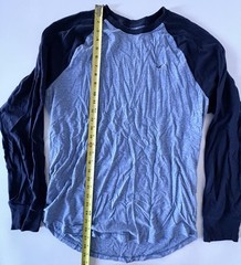 Hollister California Men’s Size Large L Blue LS Baseball Style Tshirt