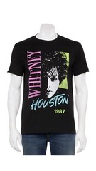 Mens Black Classic Photo Whitney Houston 90s POP Music Singer Shirt Medium