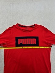 Puma Red Cotton Short Sleeve Crew Neck T-Shirt Mens S