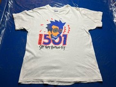 Vtg Levi’s 501 Spy That Button Fly T Shirt Tee Single Stitch White Promo (0591)