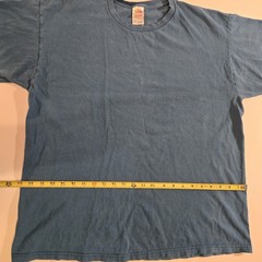 Fruit of the Loom Men’s XL Blue Heavy Cotton Short Sleeve Crew Neck T-Shirt Top