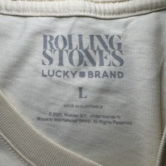 Lucky Brand T Shirt L Venice Burnout The Rolling Stones American Tour 1972 Ecru