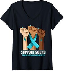 Support Squad Sexual Assault Awareness Month Teal Ladies’ O-Neck Tshirt