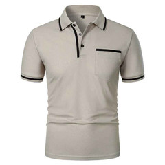 Men Breathable Polo Shirt Casual Summer Slim Fit Solid Color Tee Top Tshirt Gift