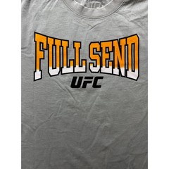 Full Send UFC Mens Grey Graphic T-Shirt Large Nelk Boys MMA Short Sleeve Tee