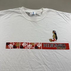 Vintage Hinano Tahiti Beer T-Shirt Mens Large White Polynesia Hawaii Floral 90s