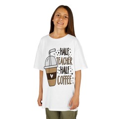 Half Teacher Half Coffee Funny Saying Quote T-Shirt