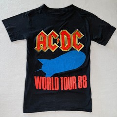 VTG ACDC T-Shirt Mens S Heat Seeker World Tour Single Stitch USA LICENSED 80s